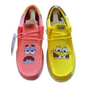 Hey DUDE WALLY Funk SpongeBob Patrick Slip On Shoes Loafers Men’s Size 13 NEW